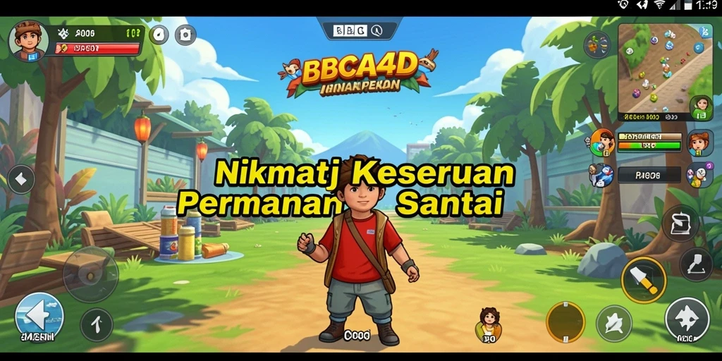 Tangkapan layar dari gameplay BBCA4D yang penuh warna dan menghibur.