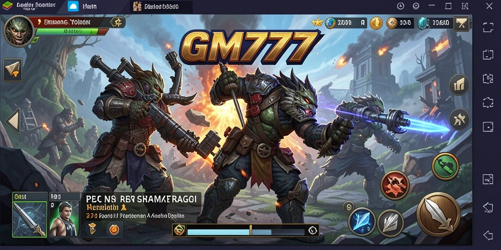 Tangkapan layar gameplay GM777 dengan aksi strategis mendebarkan.