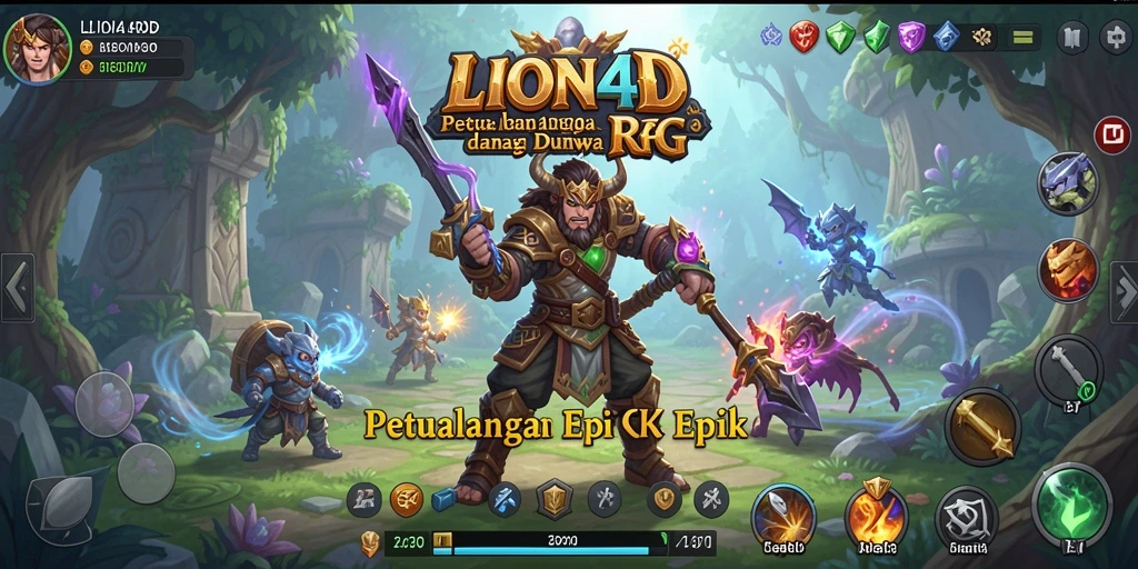 Tampilan gameplay LION4D yang seru dan memukau dalam petualangan RPG.