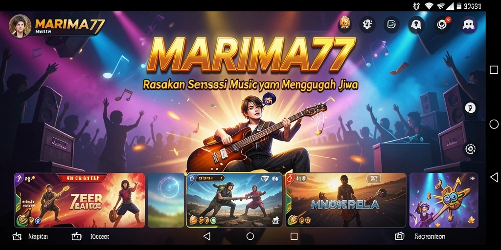 Tampilan gameplay MARIMA77 yang menawan dan interaktif.