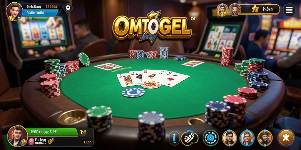Tampilan menarik dari gameplay Poker di OMTOGEL