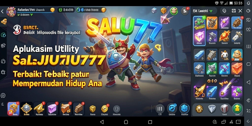 Tangkapan layar utama SALJU777 menampilkan antarmuka aplikasi Utility yang rapi dan fungsional.