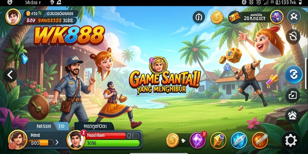 Tangkapan layar menunjukkan momen seru dalam permainan WK888.